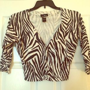 Shrug - Short sweater zebra print